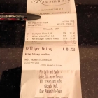 Foto zu Restaurant Rausmühle: Uns wurde lediglich der Rechnungsbetrag auf dem Kartenlesegerät präsentiert - erst auf Wunsch gab es eine Rechnung oder, besser gesagt, einen Zwischenbeleg - Weine werden nur mündlich vorgetragen - keine Karte - alles sehr intransparent