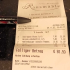 Foto zu Restaurant Rausmühle: Die 25,50 € waren nirgends auf der Speisekarte ausgewiesen. Gerne zahlen wir gutes Geld in guten Restaurants, aber eine intransparente Preisgestaltung und fadenscheinige Ausreden (unlogisch und rechnerisch nicht nachvollziehbar) sind so gar nicht seriös