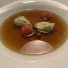 Foto zu Hotel Restaurant Domschenke: Menü 2.10.26 Tomatenessenz, großartig!