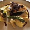 Filet vom Steinbutt mit Blattspinat, Weißweinsabayone