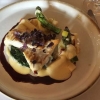 Filet vom Steinbutt mit Blattspinat, Weißweinsabayone und Rotweinbutter