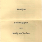 Foto zu Hotel Hüttenmühle: Menuekarte Geburtstag