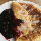 Foto zu Bickbeernhof Café: Pfannkuchen mit Zimt, Zucker und Blaubeerkompott
