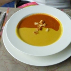Foto zu Restaurant Spitzlmühle: Cremesuppe von roter und gelber Paprika