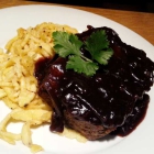 Foto zu Steigerhof | Weingut & Gutsschänke: Steigerhof Hackbraten mit Spätzle