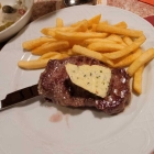 Foto zu Vereinsgaststätte Zum Schützenhaus Tell : 01.10.26,kleines Rumpsteak mit Salat und Pommes zu 19,80€.