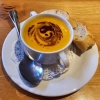 Kürbissuppe vom Hokkaido mit Kürbiskernöl