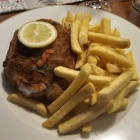 Foto zu Gasthaus Zum Goldenen Hirschen: 21.03.2026: Cordon bleu mit Pommes