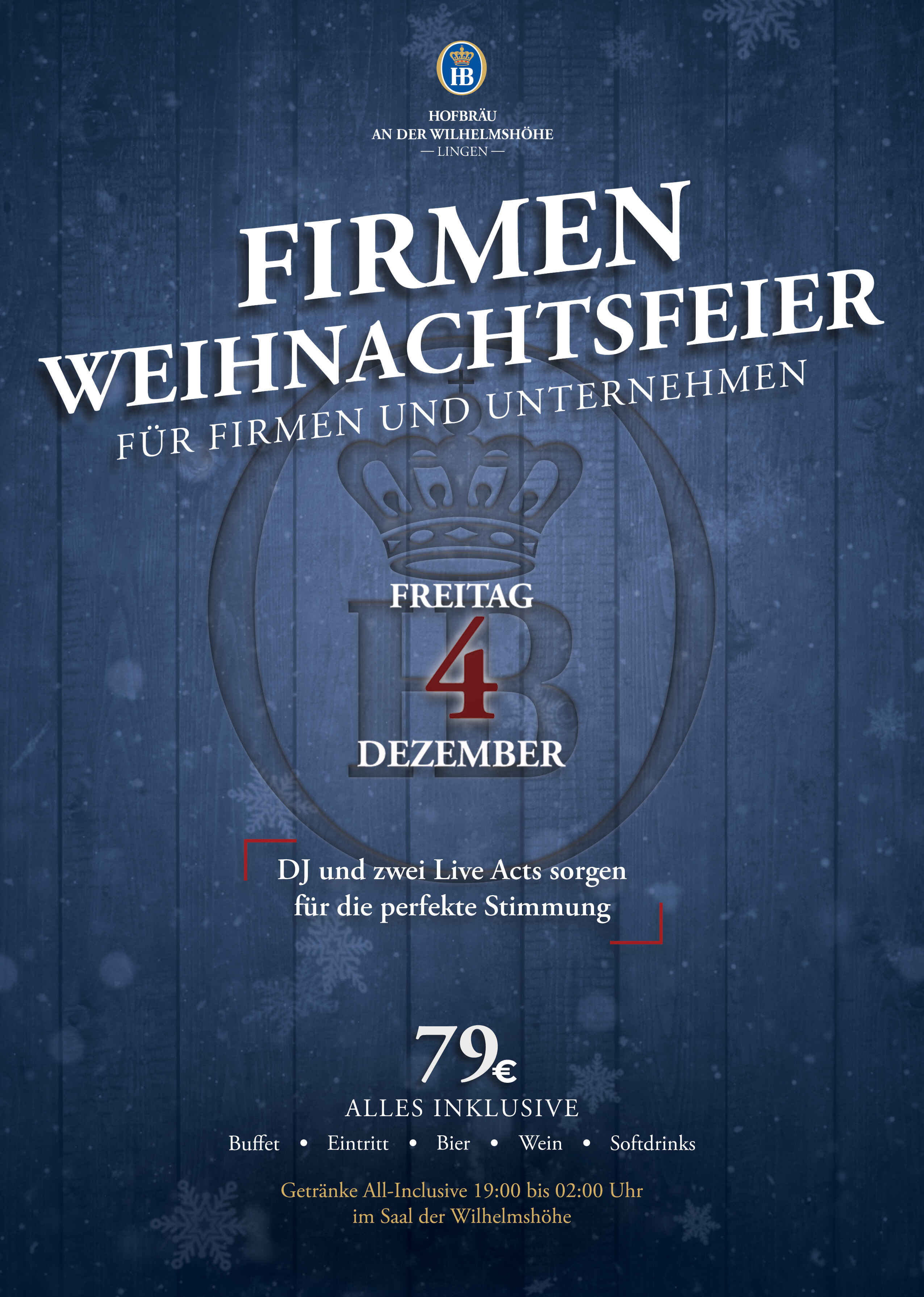 Firmen-Weihnachtsfeier 04.Dezember 2026