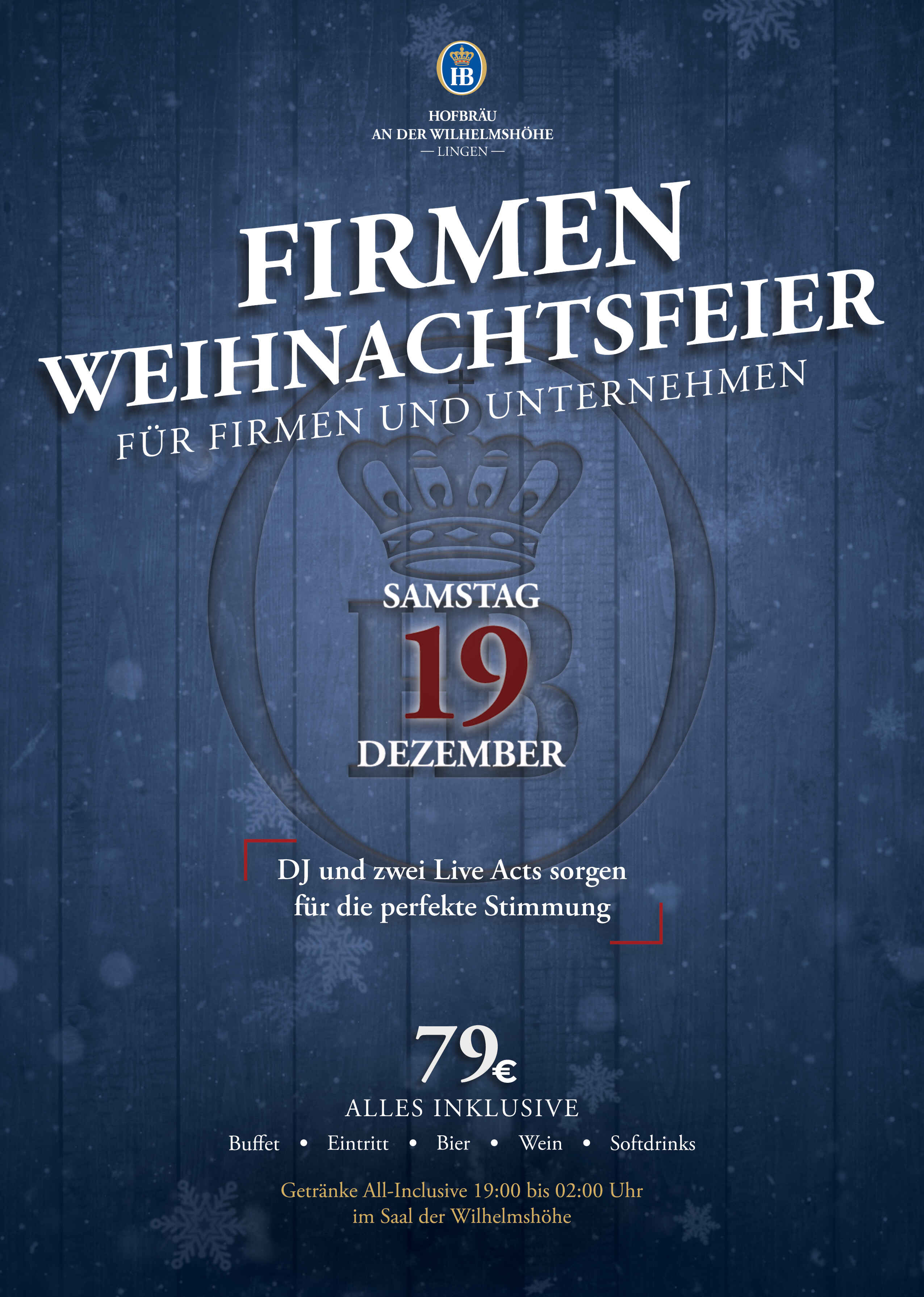 Firmen-Weihnachtsfeier 19.Dezember 2026