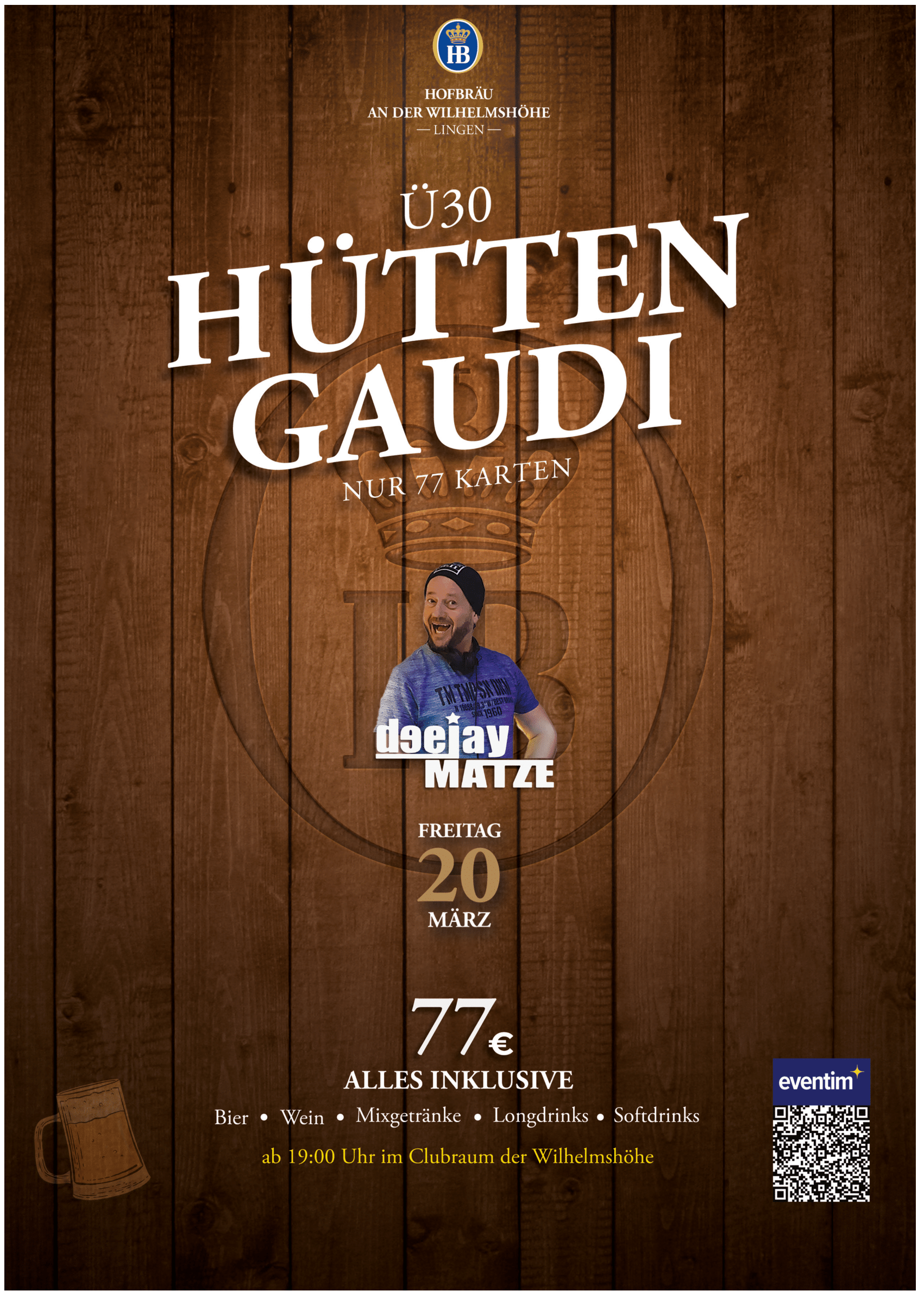 Hüttengaudi Ü30 20.März