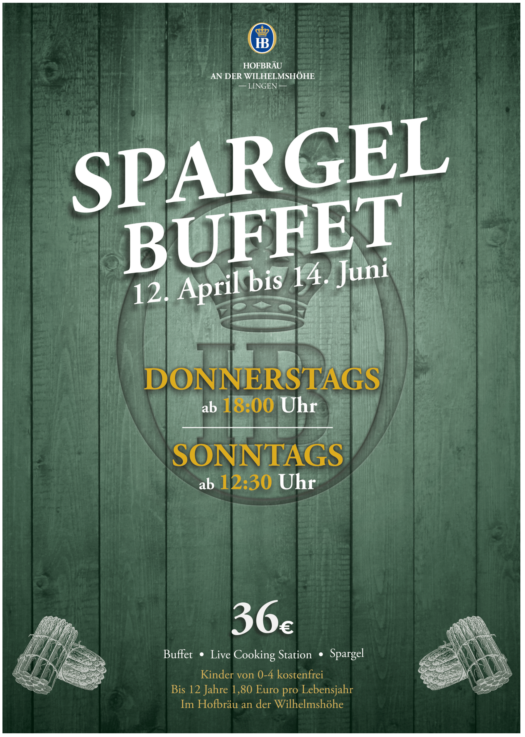 Großes Spargelbuffet - Donnerstags & Sonntags