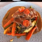 Foto zu Divino: Saltimbocca alla Romana - reichlich Eiweißaustritt in der geschmacklich unauffälligen Sauce - Möhren butterweich - Kartoffeln teilweise matschig bzw. völlig verkocht