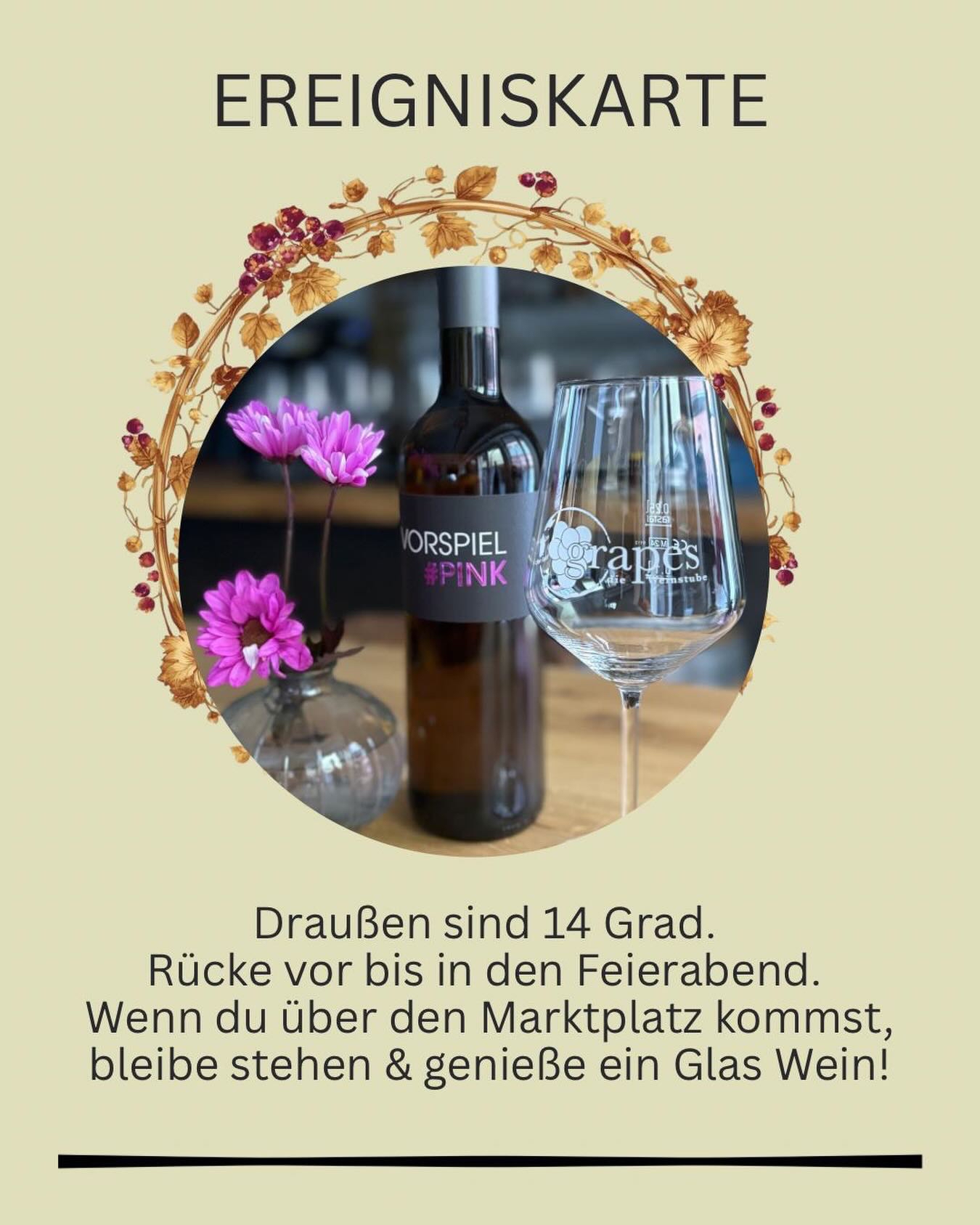 Bild zur Nachricht von grapes - die Weinstube