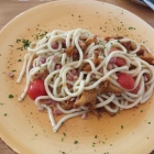 Foto zu Osteria Toskana: Spaghetti mit Pfifferlingen und Speck - ordentlich gemacht
