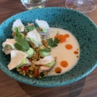 Foto zu Restaurant L99: 28.9.25 Sonntag Lunch, BLAUE GARNELE -AUS NIEDERSACHSEN-  Bulgur & Avocado-Wasabicreme