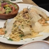 Spaghetti mit Pfifferlingen und Gambas