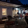 Abendstimmung auf der Terrasse vor der Osteria
