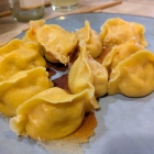Gelbe Huhn-Dumplings (gebraten)
