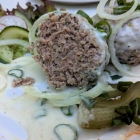 Foto zu Hütte am Hilschweiher: Ein Pfälzer Fleischknopf im Anschnitt