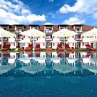 Foto zu Oswalds Gourmetstube im Wellnesshotel Oswald: Aussenpools 33 & 36 Grad