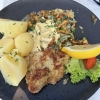 Wels mit Pfifferlingen