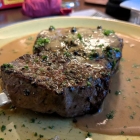 Foto zu Restaurant im Hotel Vater Rhein: Rumpsteak mit Pfefferrahmsauce