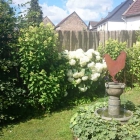 Foto zu Das kleine Gartencafé: Plätscherbrunnen mit Hahn