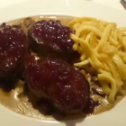Foto zu Landgasthaus Böß: 26.03.16: Hirschmedaillions, Preiselbeeren, hausgemache Spätzle